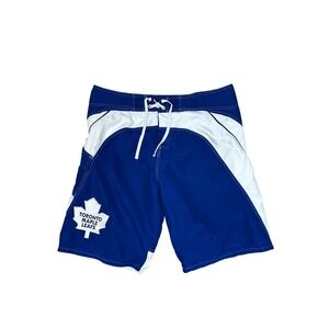 Toronto Maple Leafs Board Shorts‎ Men's XXL Blue White Athletic NHL Swim Trunks